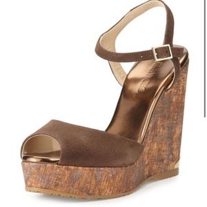 Jimmy Choo Pecan Perla Wedges